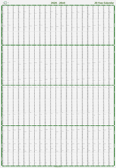 20 Year Calendar (2020-2040)